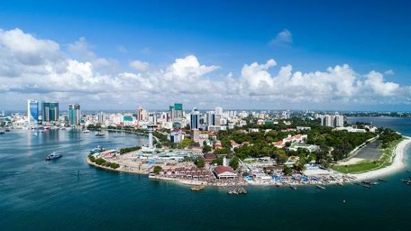 Aerial view of Dar es Salaam