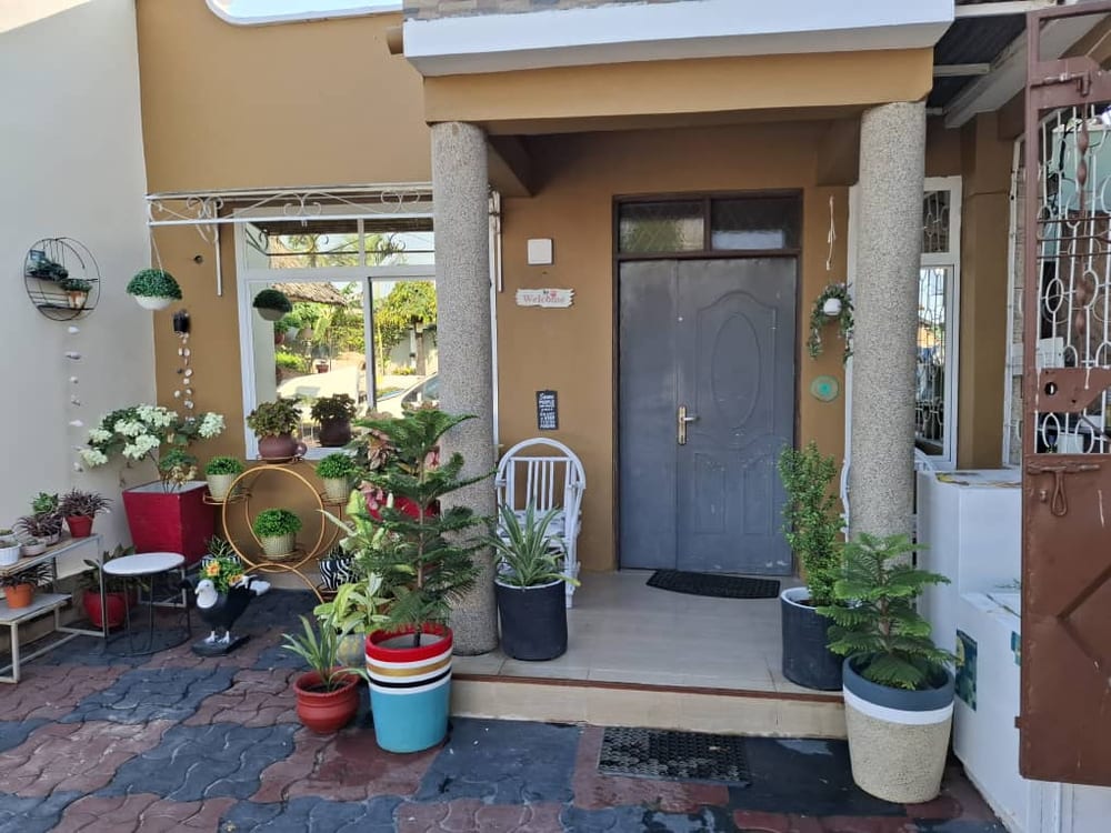 Tarangire room terrace with plants